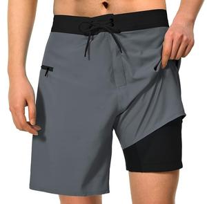 Men's Quick Dry Elastic Waist <b>Board</b> Swimming Shorts Lightweight Comfortable Beach Casual Summer Outdoor Fashion Solid Pattern - Product Image 2