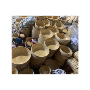 อ่างน้ำไม้ไผ่ทรงเวียดนามสำหรับใช้ในสปา/เล็บ/นวดดอกบัวสีฟ้า - Product Image 6