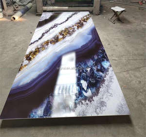 Panel De Pared De Mármol Para Interiores De PVC Con <span class=keywords><strong>Pelicula</strong></span> UV, Impermeable, De China - Product Image 3