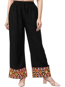 กางเกงพาลาซโซผู้หญิงปักลายพื้นกางเกงพาลาซโซฤดูร้อน - Product Image 4