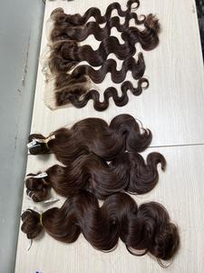 Raw Vietnamese Human Hair - <b>Water</b> Wavy- Brown and Black Color - Product Image 4