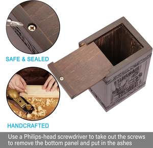 Cremation <b>Urns</b> for Human Ashes Adult Male Female, Wooden Tree of Life <b>Urns</b> Box and <b>Casket</b> for Ashes Men Women Child, <b>Pets</b> Cat - Product Image 3