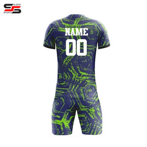 Camiseta de fútbol de manga larga personalizada por sublimación, conjunto de kits de fútbol, camiseta de fútbol Retro, uniforme de fútbol a rayas de manga larga - Product Image 4