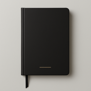 LABON Carnet de notes en cuir PU noir Minimal Gold Foil Line Hardcover Journal Elegant Soft Touch Blank Cover Office Writing Notebook - Product Image 1