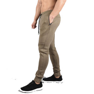 Pantalones acampanados informales de algodón 100% personalizados para hombre, pantalones de chándal con cintura media elástica de alta calidad, pantalones de chándal apilados lavado oscuro - Product Image 1