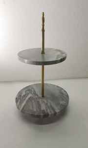 Soporte para Pastel de Dos Niveles de Mármol de Diseño Premium, Moderno Plato para Servir Alimentos, Vajilla Hecha a Mano en INDIA ART PLACE, Ecológico y Reutilizable - Product Image 2