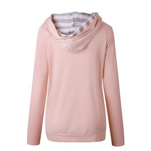 Jersey personalizado de moda de algodón de alta calidad, sudadera en blanco, sudaderas con capucha para mujer, Sudadera con capucha personalizada para mujer - Product Image 5