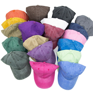 Personalizado 5 Panel bordado dos tonos lona 100% algodón al aire libre Unisex sin estructura Vintage gorra de béisbol con logotipo bordado - Product Image 5