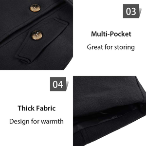 2026 Customized <b>Women's</b> Double Breasted <b>Pea</b> <b>Coat</b> Winter Mid-Long Trench <b>Coat</b> with Belt Made in Soft and Warm Wool OEM <b>Coats</b> - Product Image 5