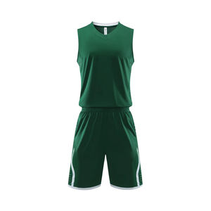 Uniforme de basket-ball pour hommes, vêtements de sport de couleur verte, vente directe en usine, uniforme de basket-ball - Product Image 3