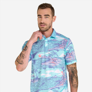 Camisas de Golf para Hombre para Torneos, Antiarrugas, 100% Algodón, Diseño Elegante de Bolsillo de Alta Calidad, Corte Regular - Product Image 1