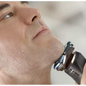 Rasoir électrique double lame pour homme, étanche IPX7, utilisation humide et sèche, avec fonctions rotative et à grille, lavable, version allemande - Product Image 4