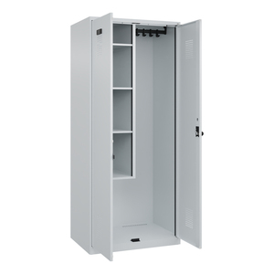 C+P Armadio per Attrezzature di Pulizia Cabo-Plus, 800 x 500 x 1850 mm, grigio chiaro, da terra - Product Image 2