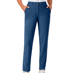 กางเกงกอล์ฟดีไซน์คลาสสิกสำหรับผู้หญิง ระบายอากาศได้ดี สีพื้น ผ้าทันสมัย สามารถปรับแต่งได้ - Product Image 1