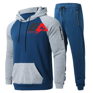 100% coton coupe ajustée sweats à capuche d'entraînement d'hiver pour hommes Logo brodé et Techniques imprimées sweats de piste de Jogging personnalisés - Product Image 1