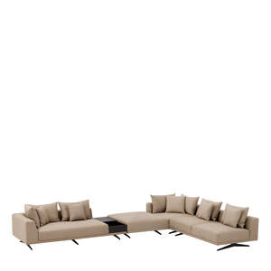 Avalon Sand Contemporary Three-Seat Loveseat <b>Sofa</b> Endless Corner Tufting <b>for</b> Home Furniture PU <b>Sponge</b> <b>for</b> Apartment Living - Product Image 4