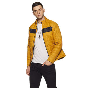 Chaqueta acolchada impermeable de poliéster 100% a la moda para hombre, chaqueta acolchada personalizada con cuello levantado y cremallera, abrigos de plumas de burbujas, chaqueta para hombre - Product Image 1