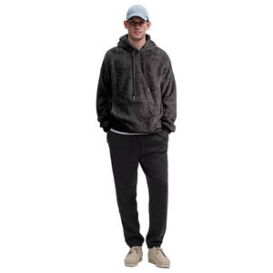 Hot Sale Black Color <b>Fur</b> <b>Hoodies</b> Warm Winter Plus Size Hip Hop <b>Fur</b> <b>Hoodies</b> Sweatshirts With Custom Design And Size - Product Image 3