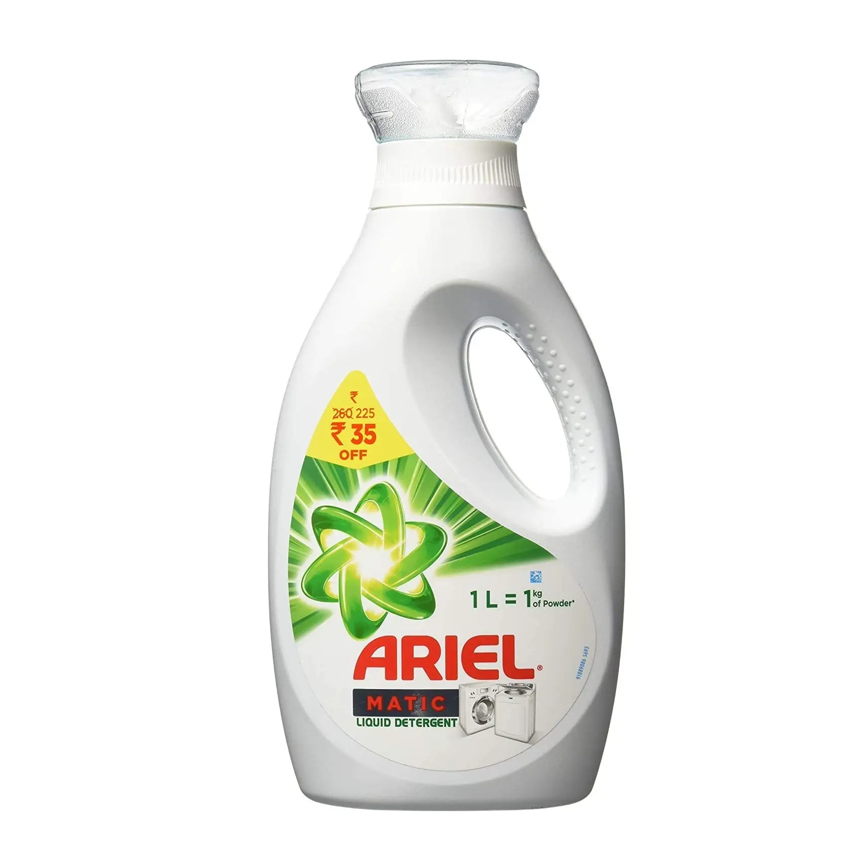 Ariel Geïmporteerde Power-Gel Wasmiddel, Gelijk Aan 4 Kg Poederverpakking 1,8l