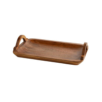 Vente en gros de grande qualité grand carré avec poignées en métal plateau Mdf bois décor de table plateau de cuisine qualité d'exportation