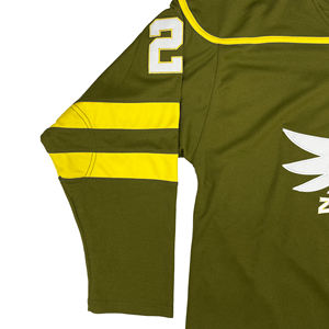 เสื้อฮอกกี้น้ำแข็งแขนยาวปักลายคุณภาพสูง ระบายอากาศได้ดี น้ำหนักเบา แฟชั่นแบบกำหนดเอง บริการ OEM พร้อมให้บริการ ฟุตบอล - Product Image 4