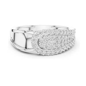Bague de créateur en diamant de laboratoire 0,641 CT pour femme, clarté VVS-VS EF, or 18 carats, 14 carats, 10 carats et argent 925, blanc, jaune, rose - Product Image 1