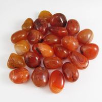Pierres Roulées en Cornaline Rouge Naturelle en Gros, Gravées Amour Feng Shui, Cristal Poli pour la Guérison et le Chakra Racine de la Force