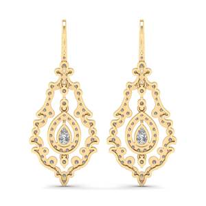 ต่างหูแบบห่วง REYES ทำจากเงินแท้ 925 ประดับเพชรเลี้ยงในห้องปฏิบัติการ ได้รับการรับรองจาก IGI สำหรับผู้หญิง ของขวัญวันครบรอบ เครื่องประดับชั้นดี - Product Image 4