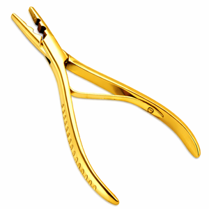 Premium 2 Hole Hair <b>Extension</b> Pliers Gold Microlink Crimp Tool for Micro <b>Beads</b> Salon Styling & <b>Extension</b> Removal - Product Image 4