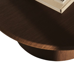 Willy Solid Mahogany Modern <b>Round</b> Coffee Table Eco-Friendly & Durable Accent Center Table for Living Room Lounge Hotel - Product Image 5