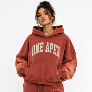 เสื้อฮู้ดโอเวอร์ไซส์สำหรับผู้หญิง ONE APEX ผ้าฟลีซพรีเมียมเนื้อหนานุ่ม ระบายอากาศได้ดี ซับในอย่างดี ล้างสีแบบแอซิดวอช เหมาะสำหรับใส่ในฤดูหนาว สไตล์สตรีทแวร์ - Product Image 5