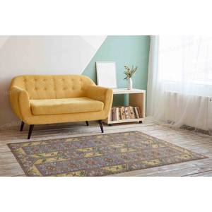 Tapis imprimé de style vintage, décoration antique, cadeau pour lui, turc, marron, tapis fin non tissé - Product Image 3