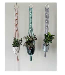 Cintres pour foulards vase en céramique décoration de maison objets décoratifs salon cintre de plante en macramé personnalisé pour mur et W - Product Image 1