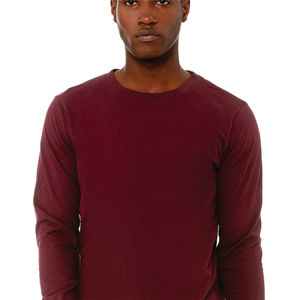 Camiseta de Jersey de manga larga unisex-Granate, 100% algodón Airlume, 4,2 oz - Product Image 4