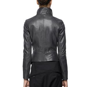 Veste à col en cuir pour femmes de style de rue Design personnalisé durable avec fermeture éclair Veste courte d'hiver pour hommes 2026 - Product Image 6
