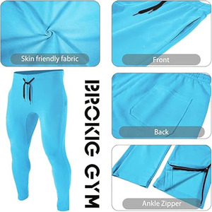 Pantalon extensible à séchage rapide pour hommes pantalon en soie glacée couleur unie taille moyenne pantalon décontracté à jambe droite respirant mince Sport - Product Image 5