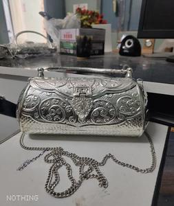 Bolso de mano de noche de Metal de latón de calidad premium indio, eslinga metálica de plata oxidada, recién llegado para bodas - Product Image 5