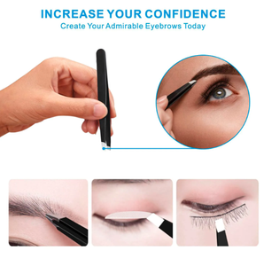 Ensemble de pinces à sourcils professionnelles en acier inoxydable 4 pièces - Product Image 4