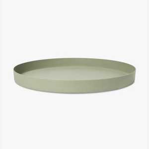 New Arrival Grey Round Marble Serving <b>Tray</b> Stylish Metal Design Dishwasher & Microwave Safe Food Contact Safe - Product Image 1