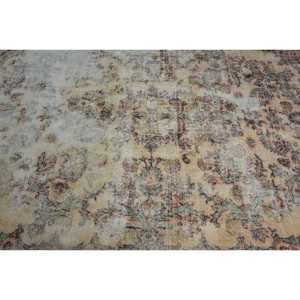 Vintage Rug, 6.2x9.3 ft Large Rug, <b>Brown</b> Polka dot <b>Wool</b> Turkish Rug - Product Image 5