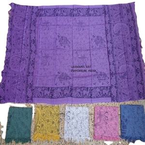 ผ้าโสร่งผ้าวิสคอสพิมพ์สีทึบลายช้างอินเดีย2024ใหม่ขายส่งจากอินเดีย - Product Image 1