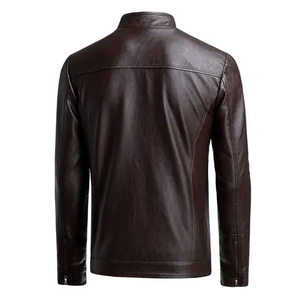 Puro cuero transpirable invierno cálido hombres chaqueta de cuero ropa casual hombres precio razonable chaquetas de cuero - Product Image 2