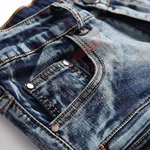 กางเกงยีนส์ขาสั้นสำหรับผู้ชายกางเกงขาสั้นสีทึบออกแบบได้ตามต้องการ - Product Image 5