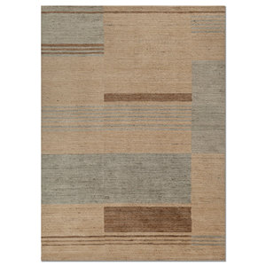 Tesoro Classic Gold Hand Loom Wool Rugs <b>Fluffy</b> 10mm Rectangle Hallway Striped <b>Carpet</b> for Home Model Hwl-505 - Product Image 1