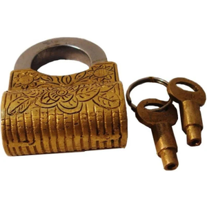 Candado de metal de latón antiguo de la mejor calidad en la India con estilo antiguo - Product Image 1