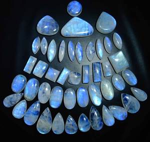 Vente en gros de cabochon en pierre de lune naturelle pierre précieuse de quartz en vrac pour la fabrication de bijoux pierre d'agate et pierre de lune - Product Image 3