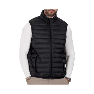 Gilet matelassé sans manches pour homme, imperméable, respirant, coupe-vent, séchage rapide, en toile, col montant, 100% polyester, décontracté - Product Image 1