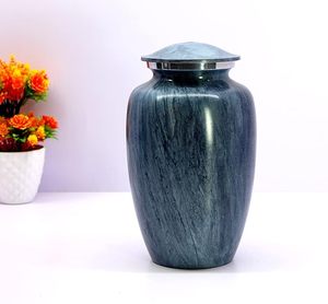 Adult Solid Metal Cremation Urn with Finish & Hand Engraving for Ashes Decorative Burial & Funeral Urns Supplies in India - Product Image 2