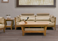 Table basse en teck nordique moderne, élégante, durable et éco-responsable, certification du bois légal indonésien, meubles de salon