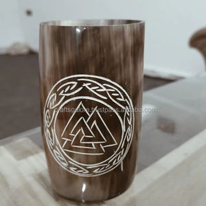 Collections de cornes à boire d'Inde, chopes à bière authentiques en gros, gravées, polies, organiques, cornes viking - Product Image 4